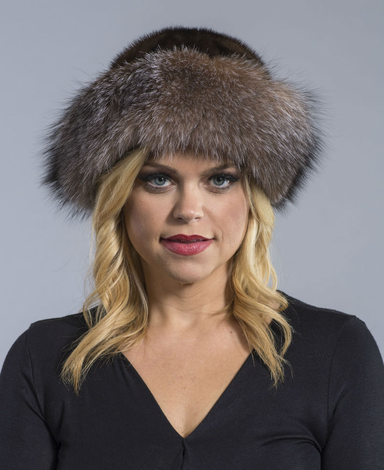 Sheared Beaver Hat with Raccoon Trim 1 - Alaskan Fur