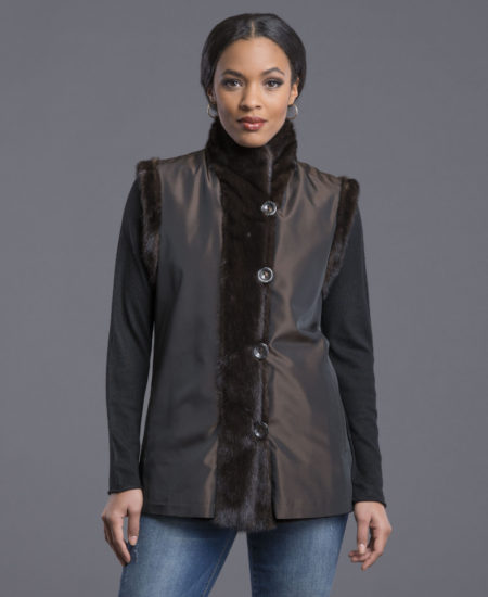 Reversible Sheared Mink Vest