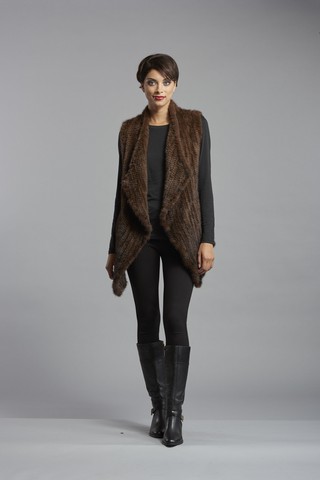 Mink Knitted Vest 1 Alaskan Fur